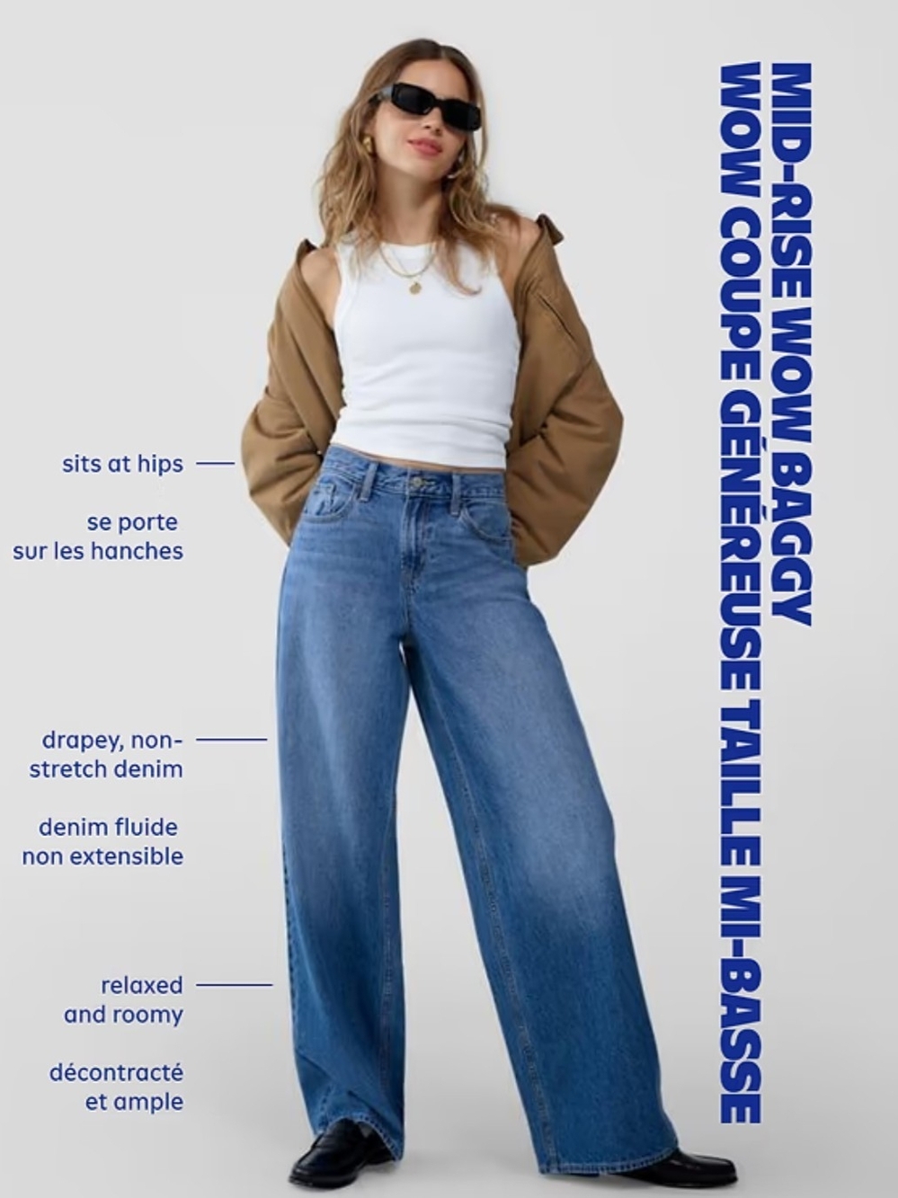 Old Navy Wide-Leg Jeans in Blue Wash